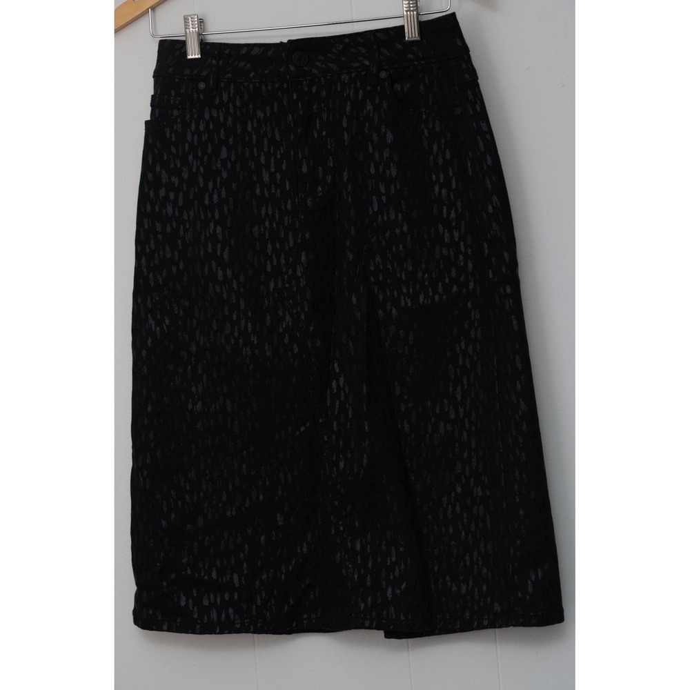 CATO Black Denim Pencil Skirt Size 2
